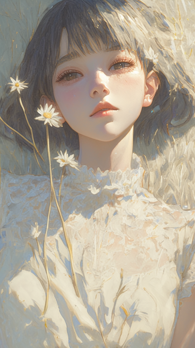 阳光鲜花女孩