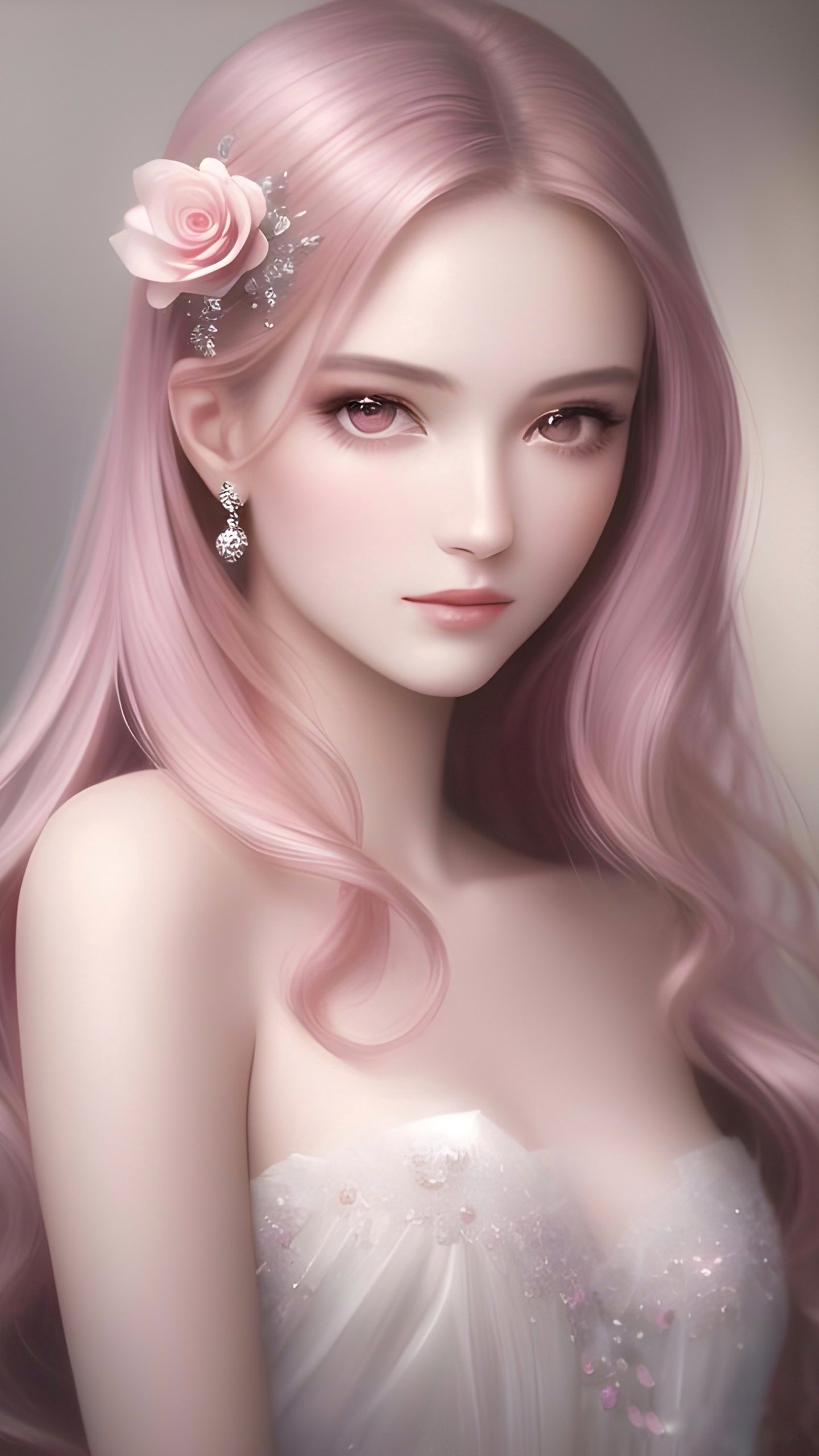粉色美女
