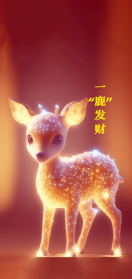 一鹿發財 4K 萌萌的小鹿
