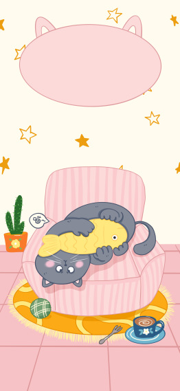 粉色可爱猫猫壁纸