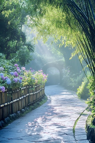 清晨竹林