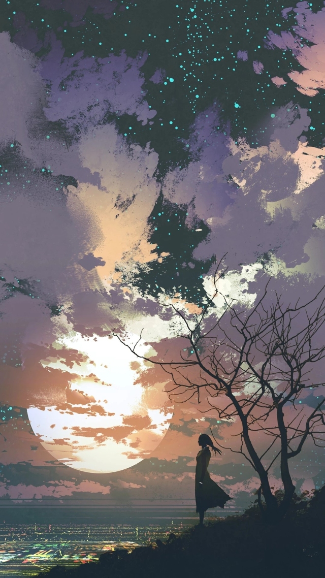 微信封面背景夜空