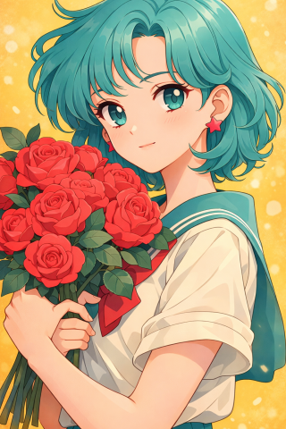 美少女战士与花