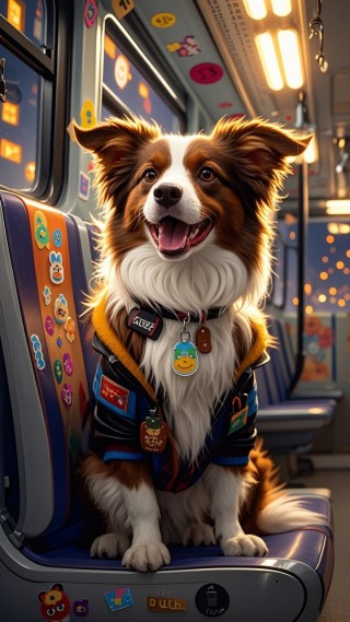 狗狗坐车
