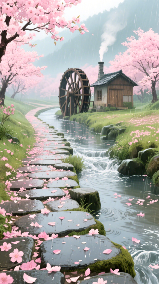 溪间水车谣