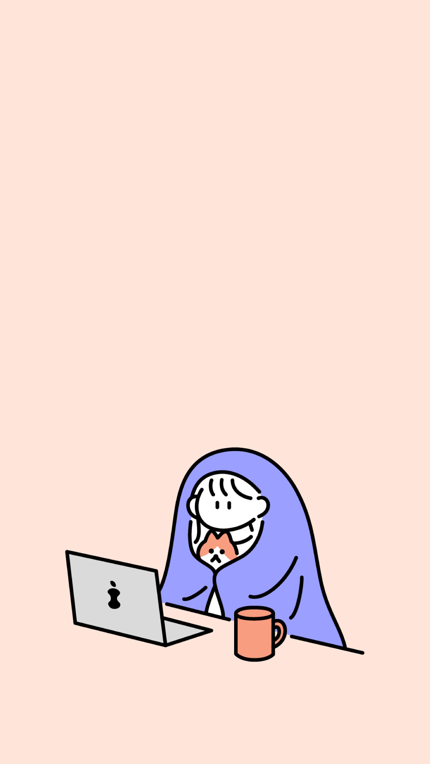 可愛女孩裹被子