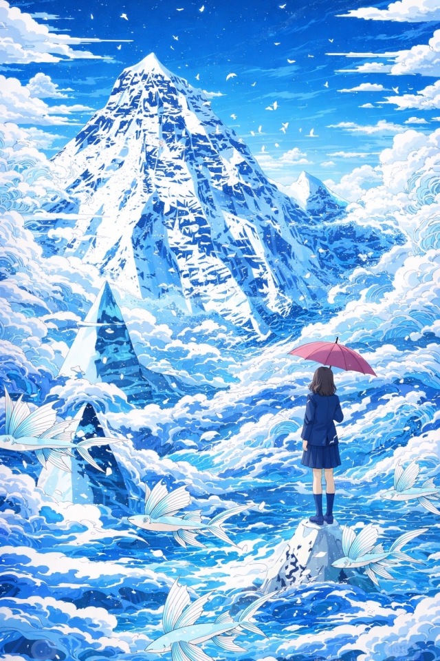 仰望山峰