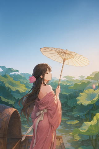 荷花少女