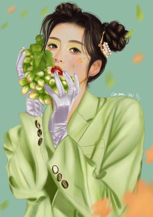 手机壁纸高清葡萄很好吃