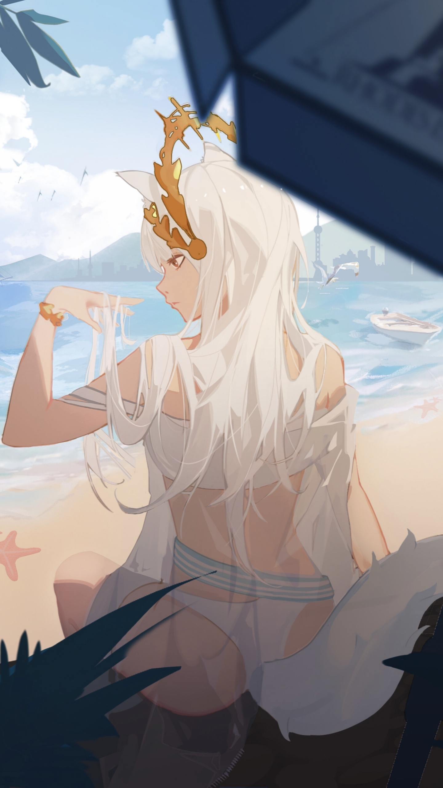 海邊玩耍