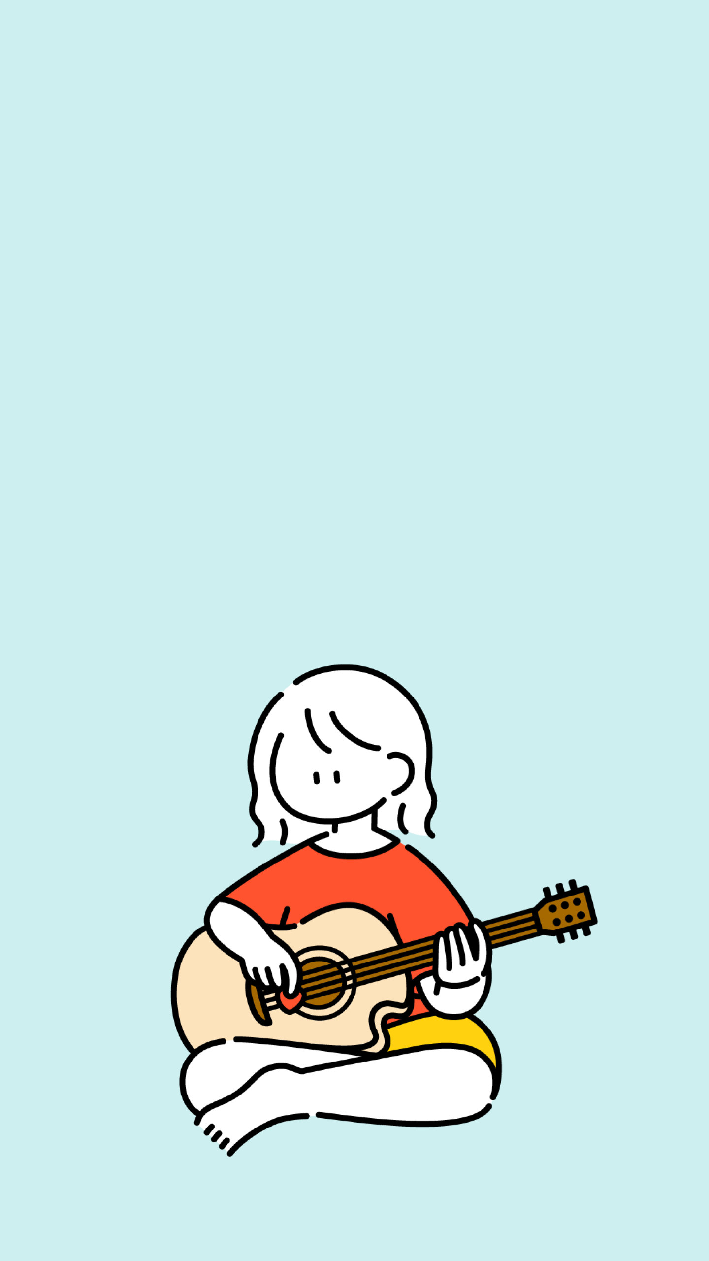 可愛女孩彈吉他 音樂