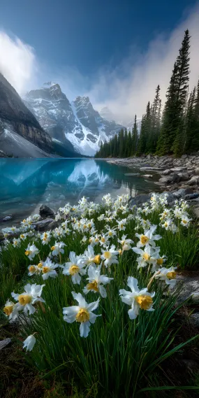 冰湖春韵，雪域花海