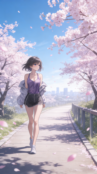 樱花树下樱花恋