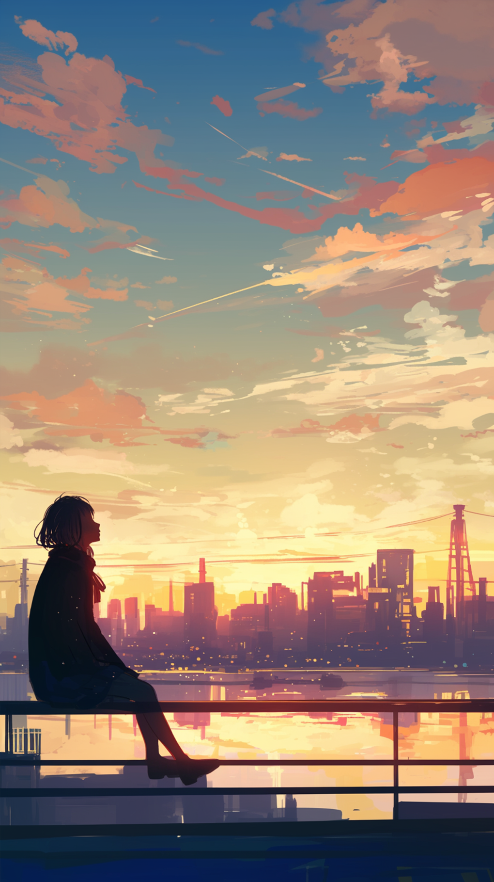 夕陽下的你