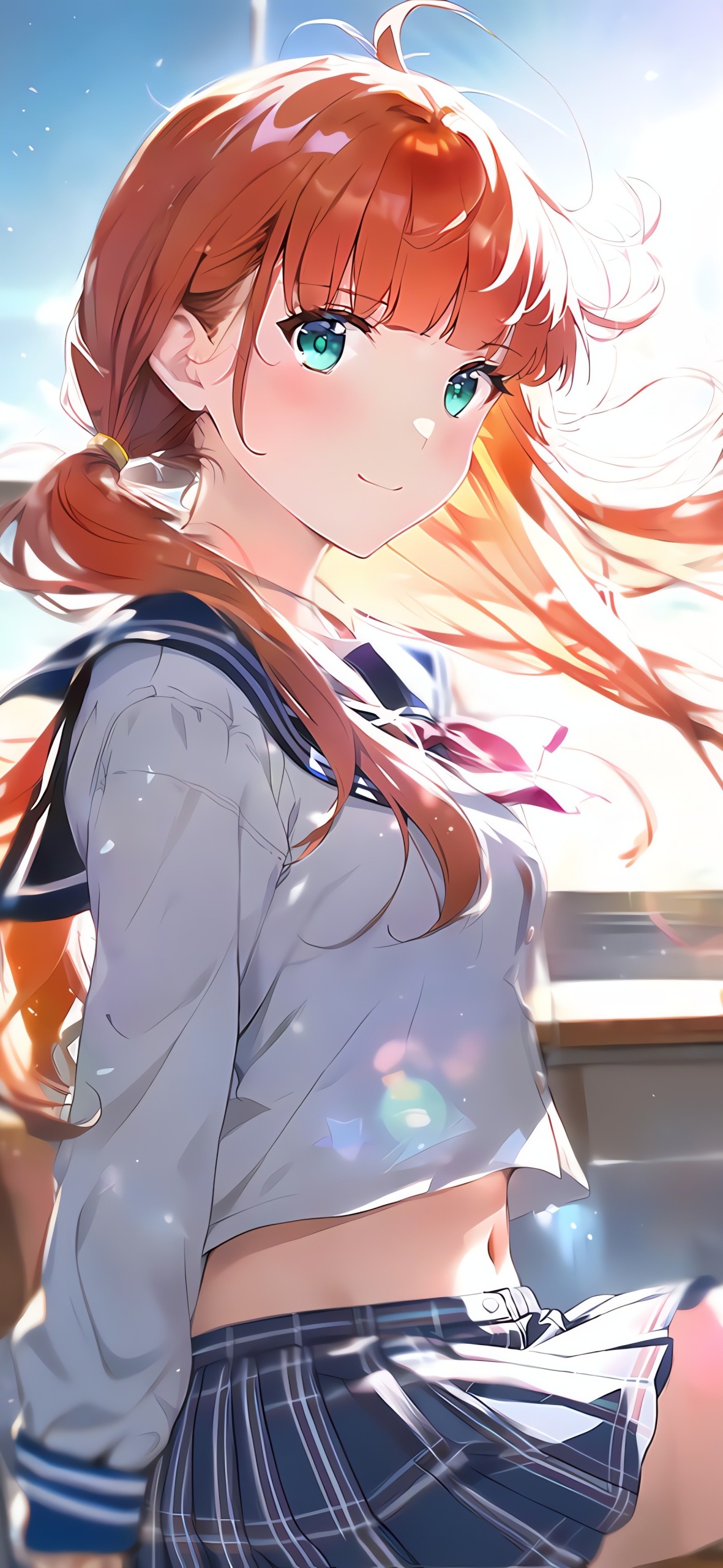 赤發制服少女