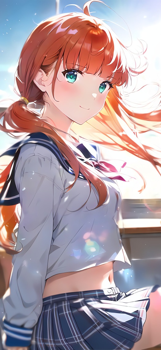 赤發制服少女