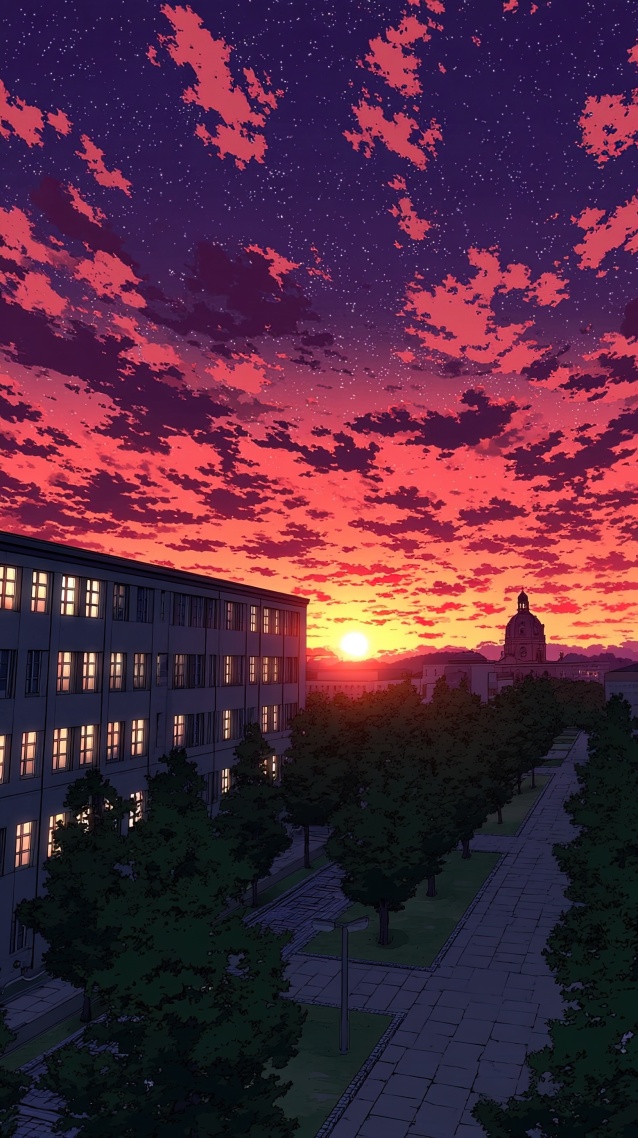 梦幻落日校园
