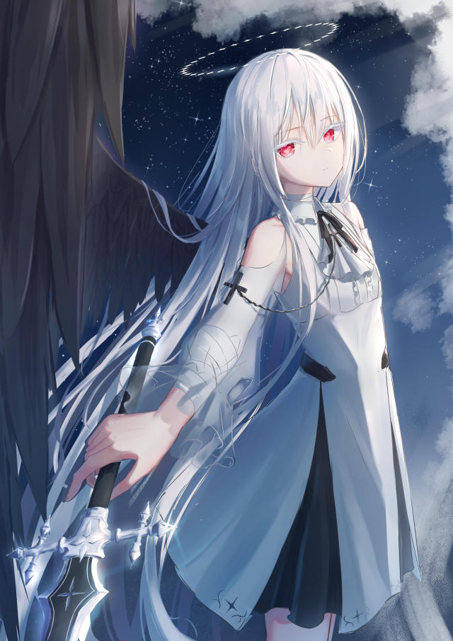 白发美女