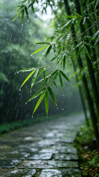 雨中竹林2
