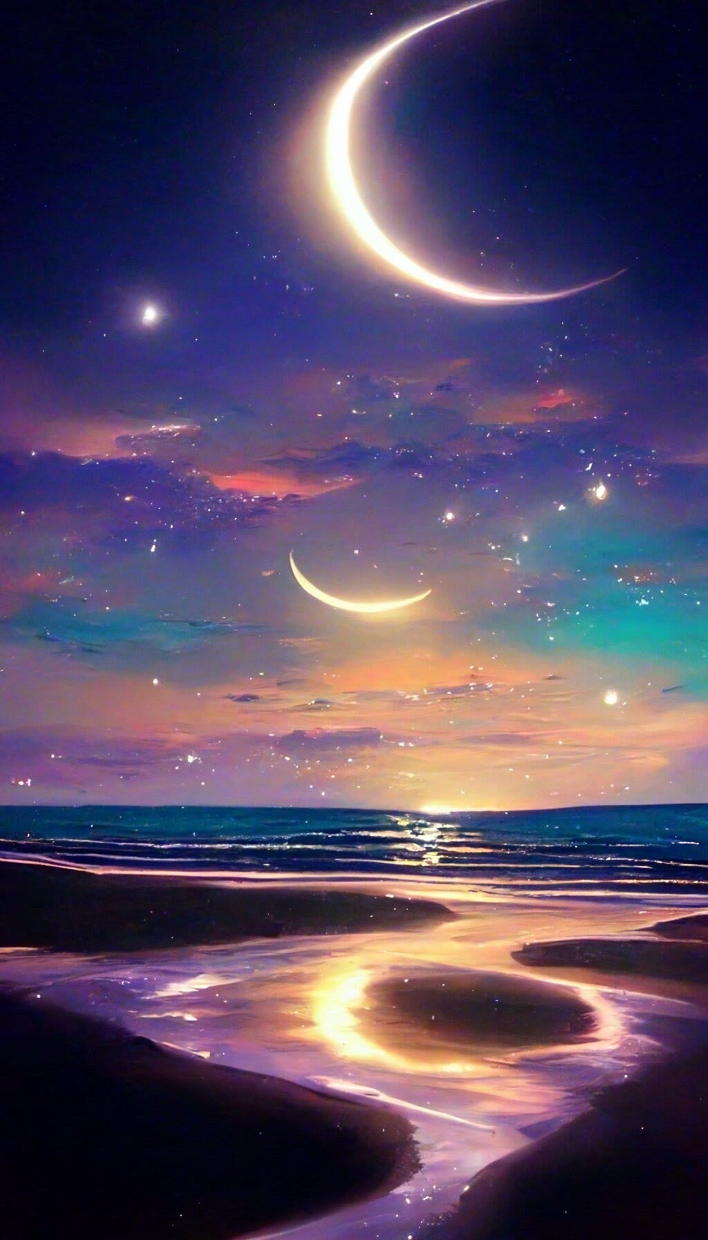 唯美的星空月亮