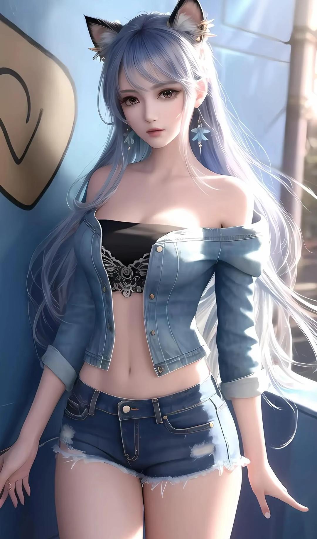 貓耳美女
