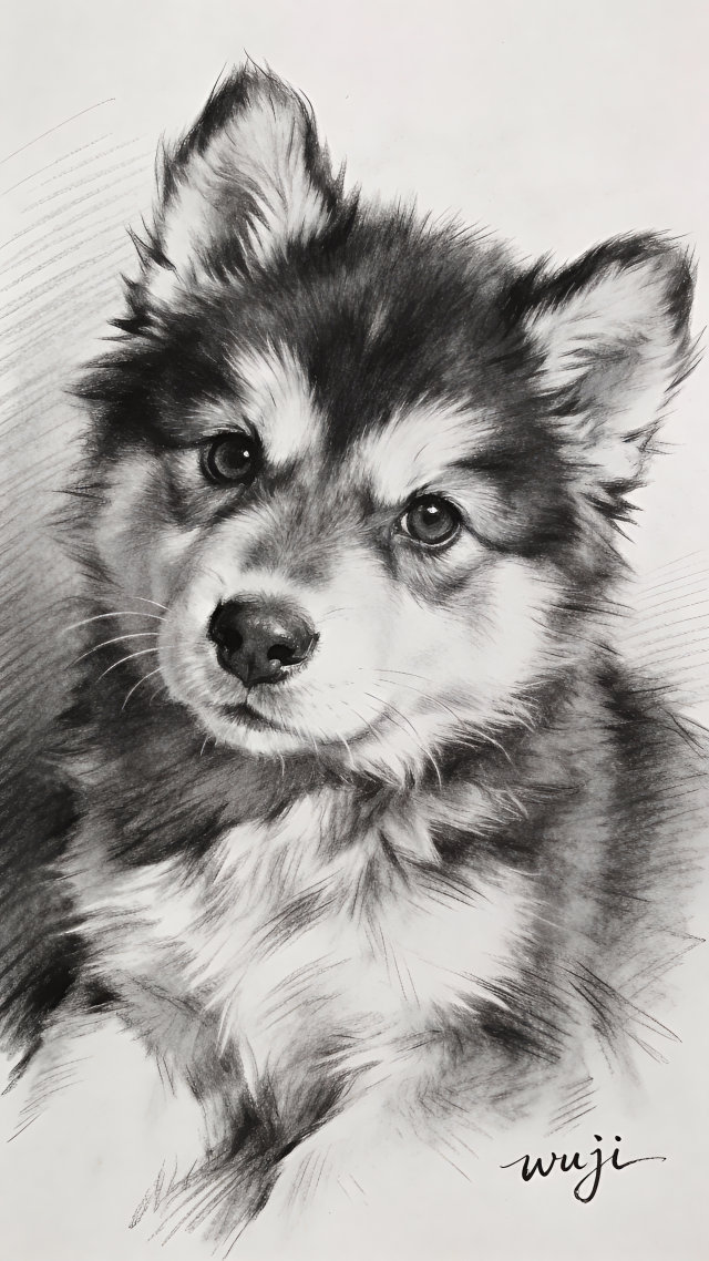 幼-阿拉斯加-素描