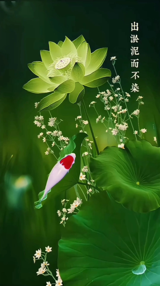 荷花和锦鲤