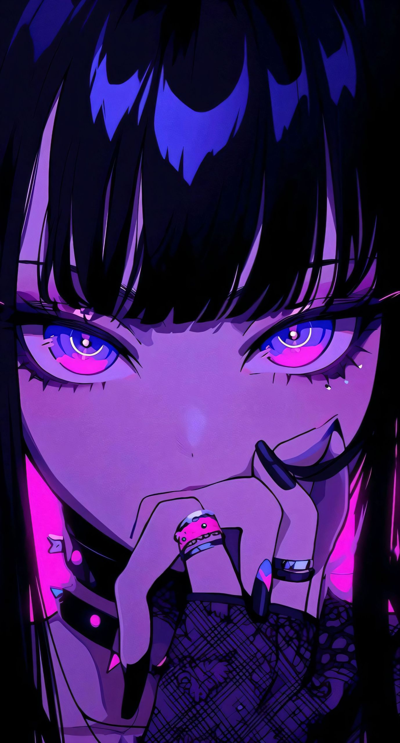 二次元紫瞳美女