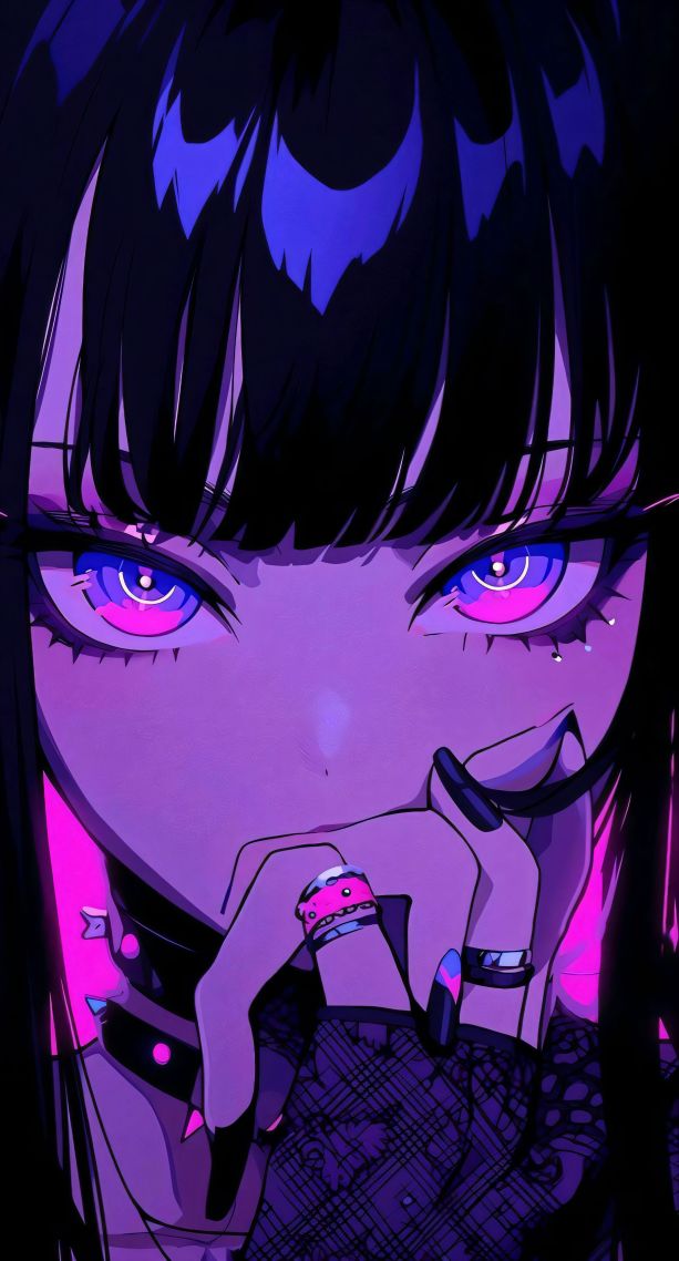 二次元紫瞳美女