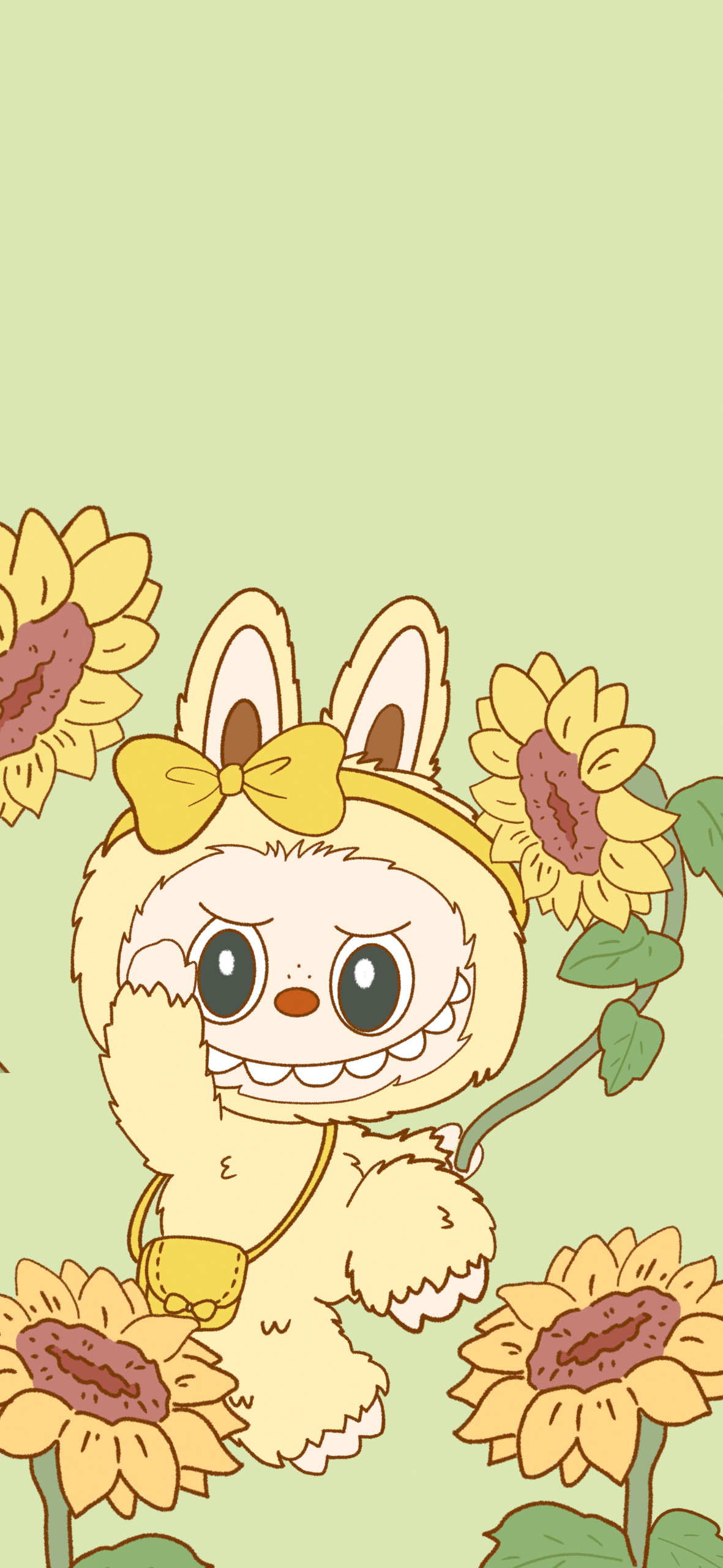 拉布布向日葵春日壁纸锁屏