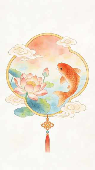 手绘鲤鱼