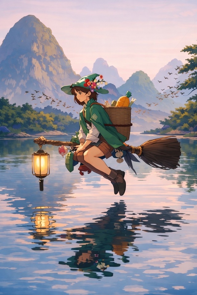 魔法扫帚少女