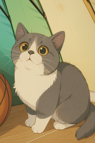 伞下猫咪