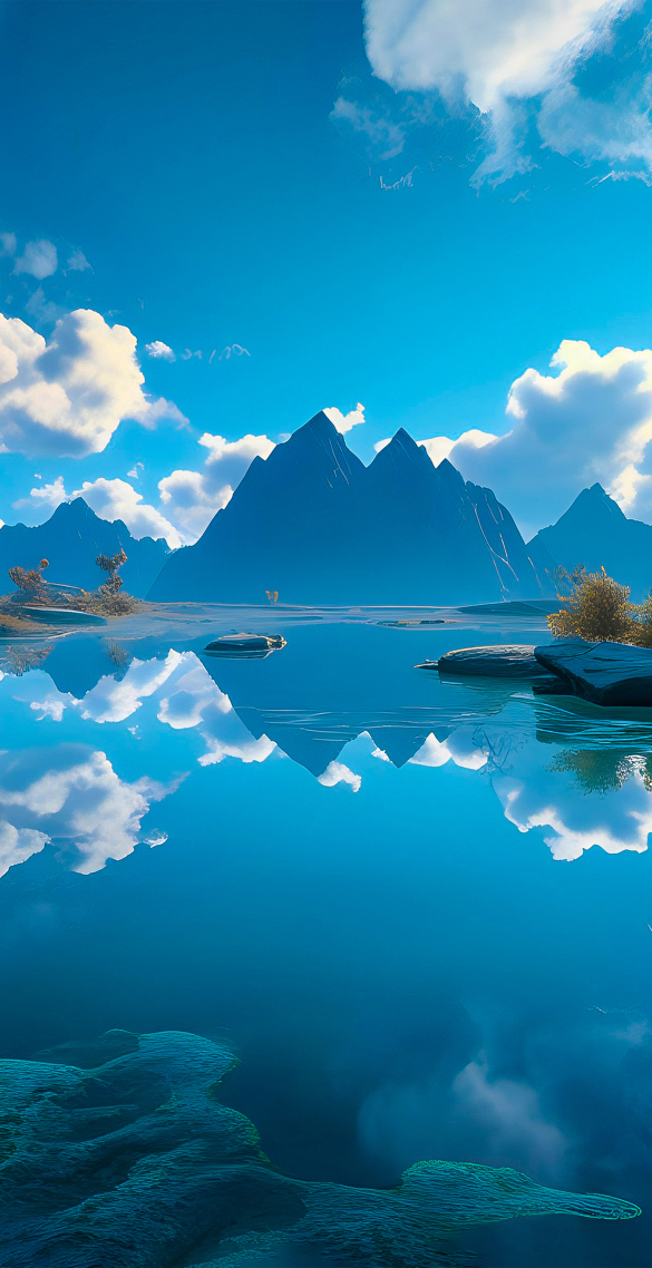 湖面美景  4K