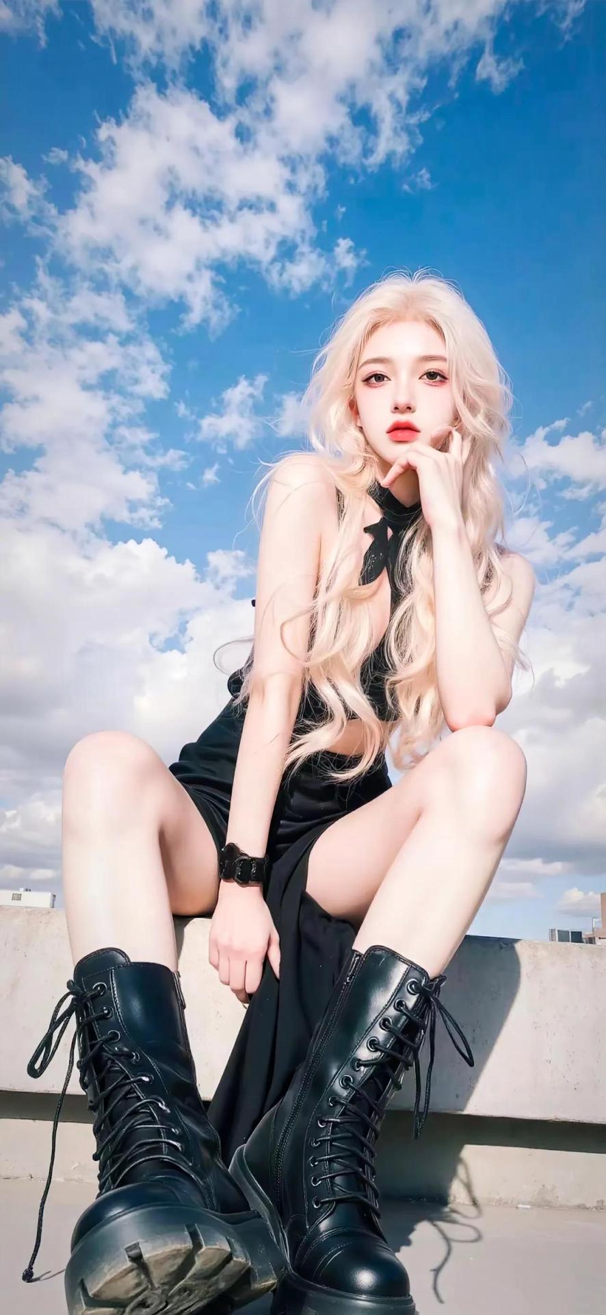 清純美少女長髮陽光