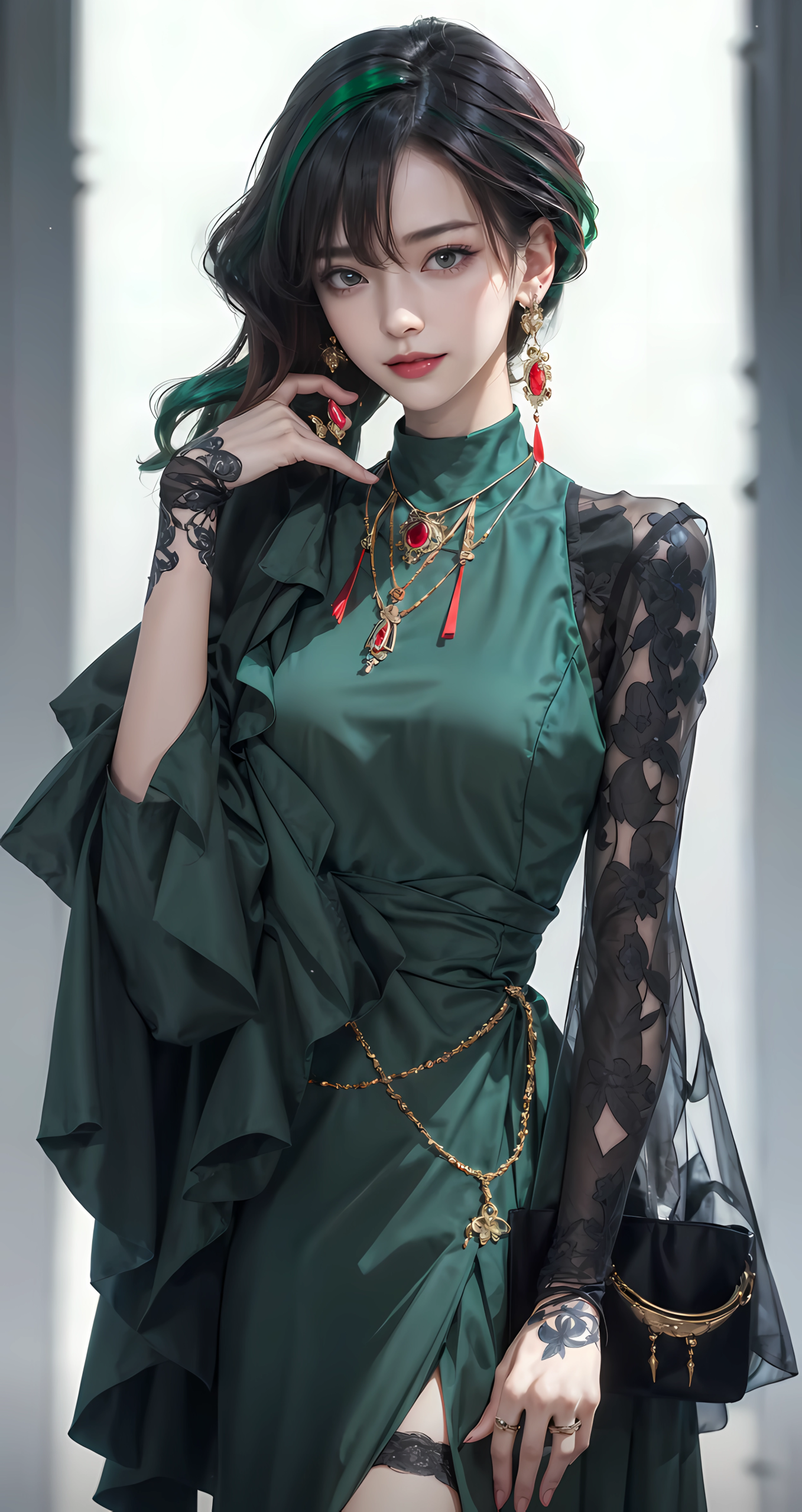 綠意旗袍
