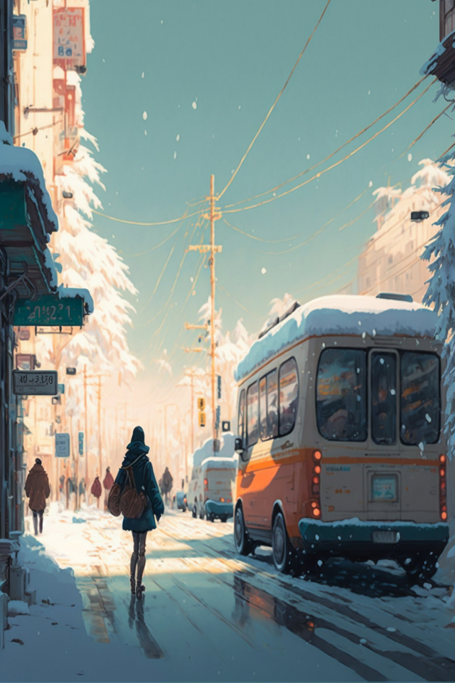 冬天的街景