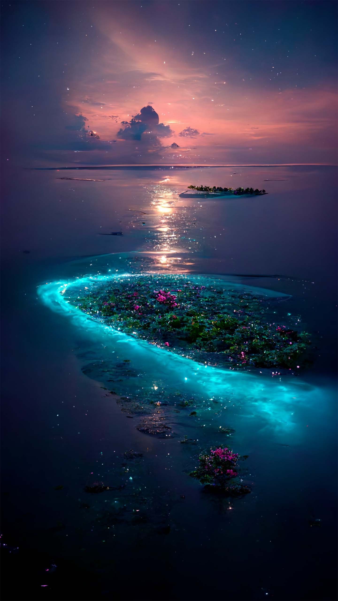 夕阳海滩