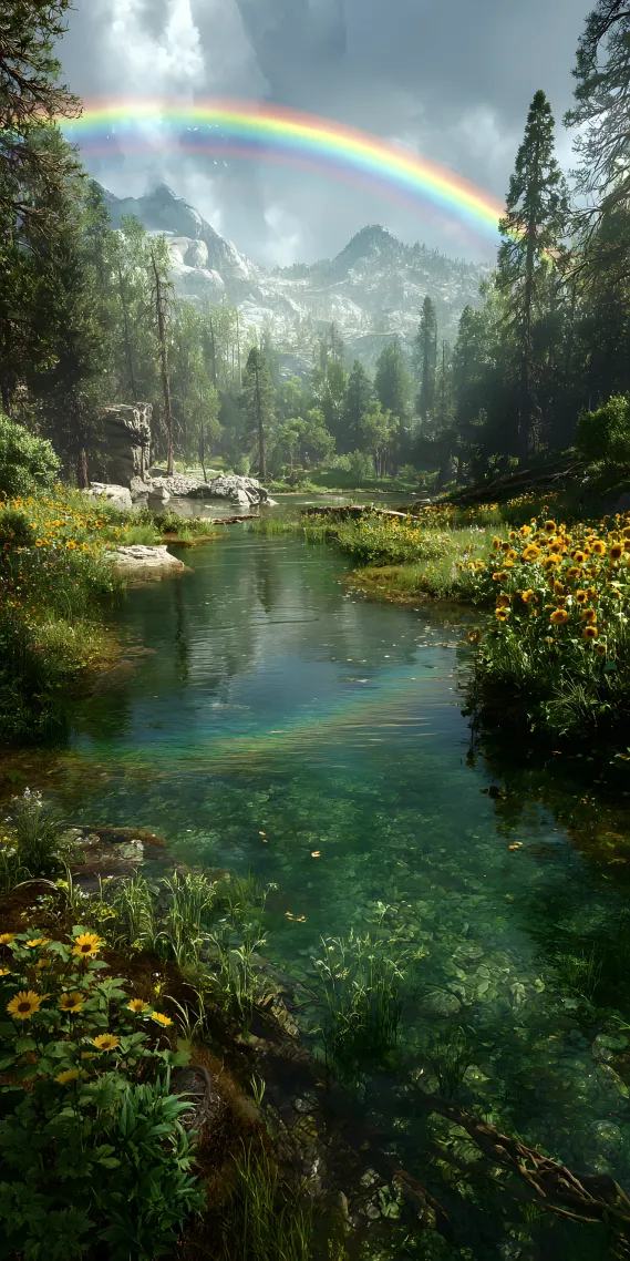 山涧彩虹，是大自然写给人间的温柔诗行