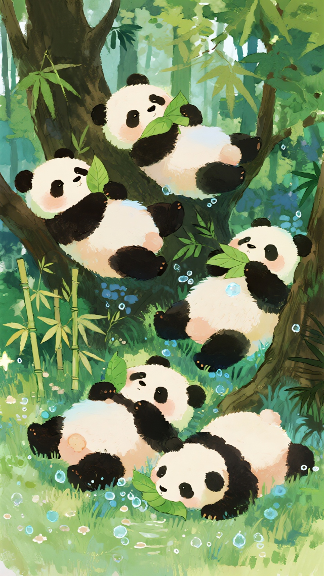 春与熊猫