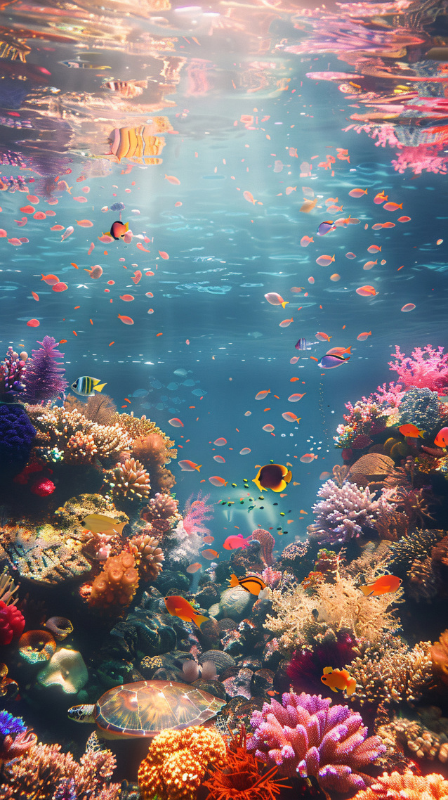 阳光下的海底世界