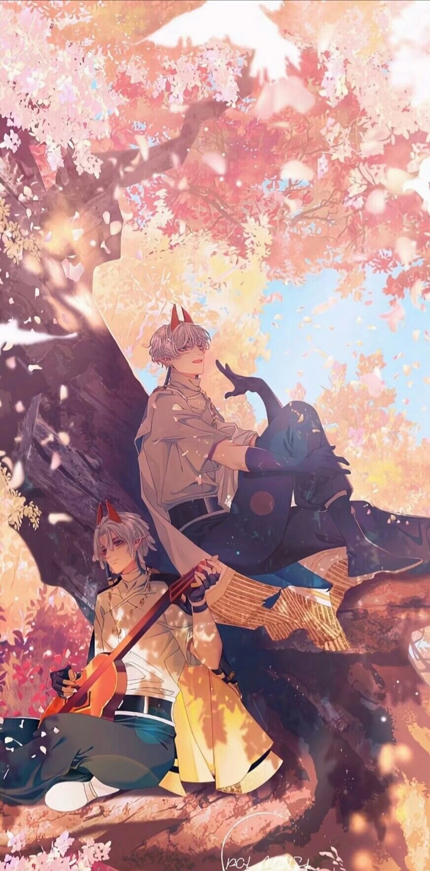 櫻花樹下的你