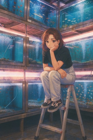 金鱼和少女