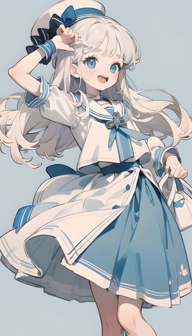 藍色系元氣少女1