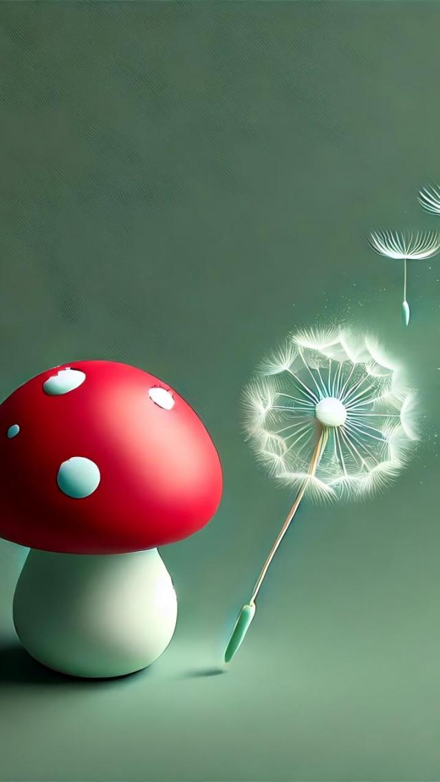 蒲公英与蘑菇