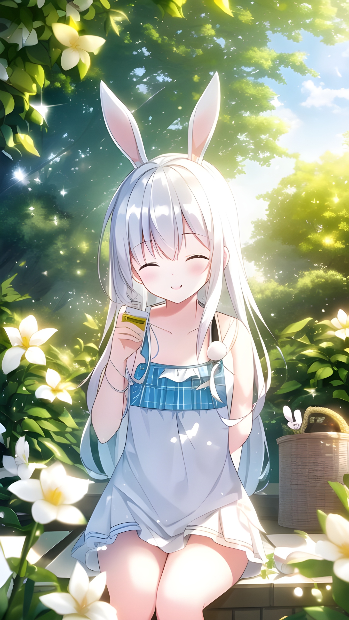 笑眯眯的兔女孩