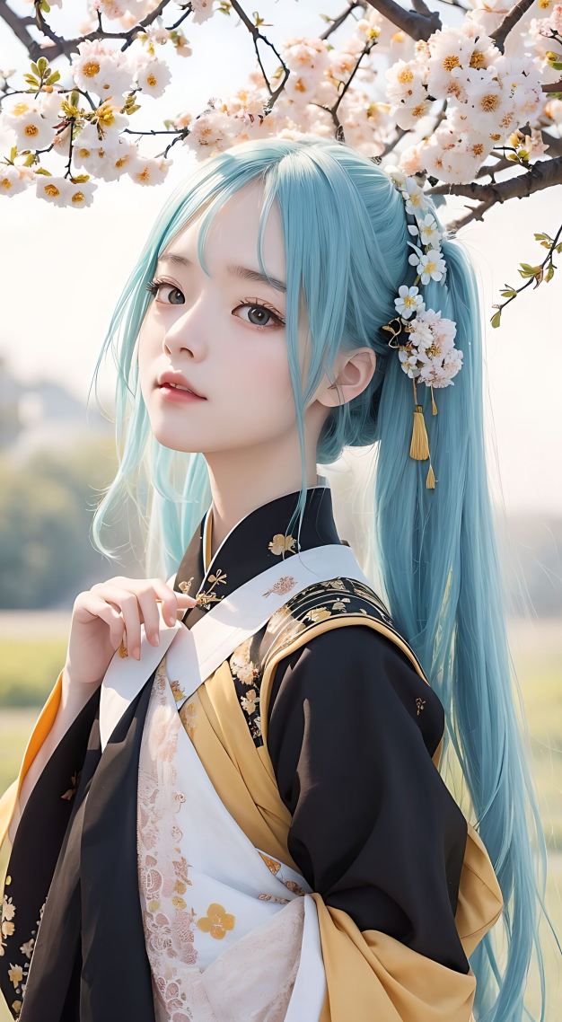 蓝发美女①