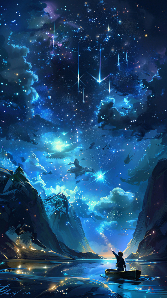 星空下的孤独旅程