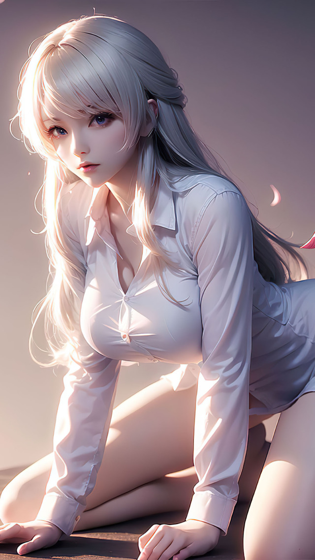 長發純欲系白髮少女