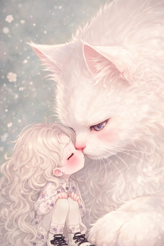 猫咪与小女孩